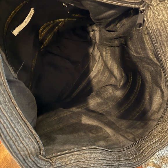 Striped Black and White Tote Bag - Picture 2 of 3